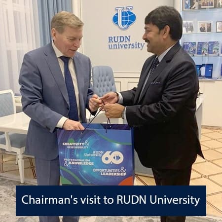 RUDN University’s invite to our Chairman, Mr A. K. Shrivastava, as a distinguished guest (February, 2020)