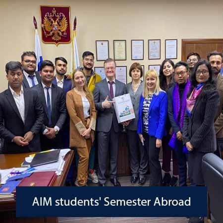 AIM students’ semester abroad at RUDN University, Moscow, 2020
