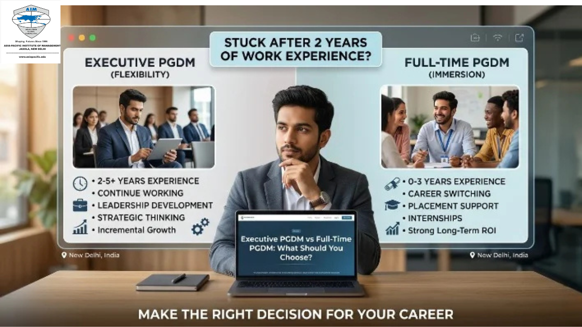 executive pgdm vs full time pgdm, pgdm in delhi, pgdm course, pgdm program, post graduate diploma in management, pgdm courses in delhi ncr, pgdm in marketing, pgdm in finance, pgdm in data analytics