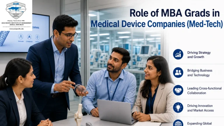 Role of MBA Grads in Medical Device Companies (Med-Tech)