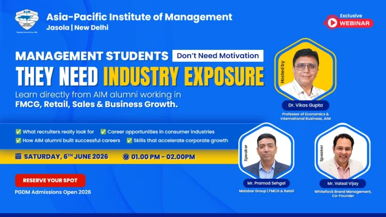 Management Students Don’t Need Motivation, They Need Industry Exposure – AIM Webinar