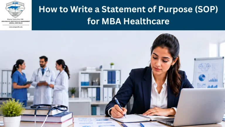 How to Write a Statement of Purpose (SOP) for MBA Healthcare