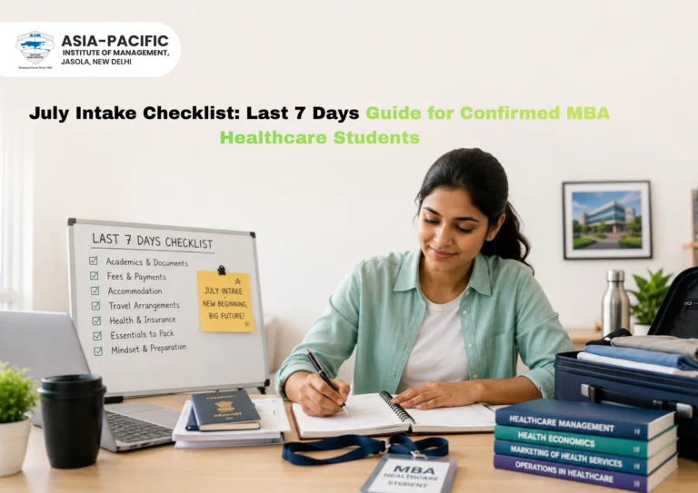 July Intake Checklist: Last 7 Days Guide for Confirmed MBA Healthcare Students
