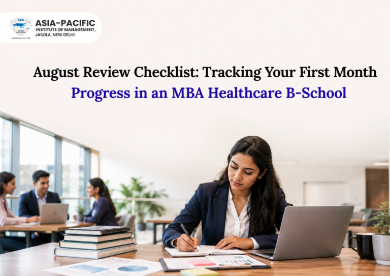 August Review Checklist: Tracking Your First Month Progress in an MBA Healthcare B-School