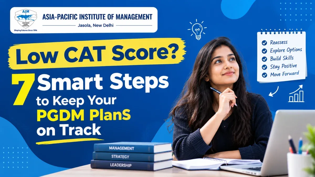 Low CAT Score? 7 Smart Steps to Keep Your PGDM Plans on Track