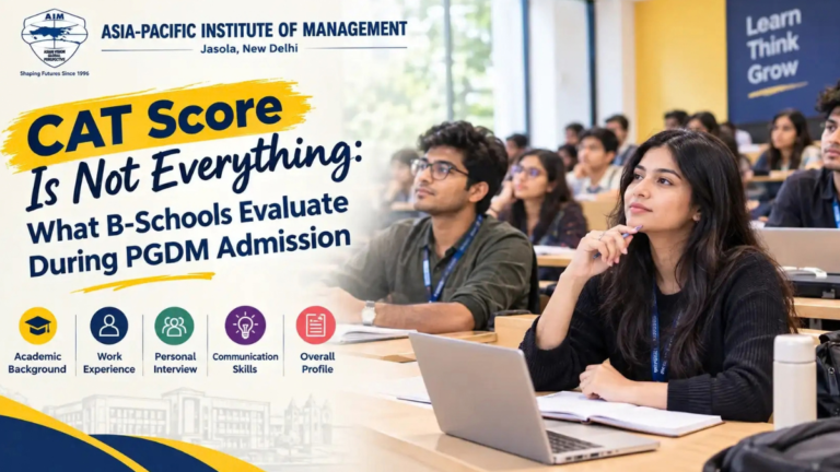 CAT Score Is Not Everything: What B-Schools Evaluate During PGDM Admission