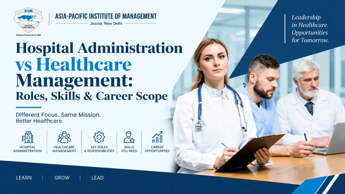 Hospital Administration vs Healthcare Management: Roles, Skills & Career Scope