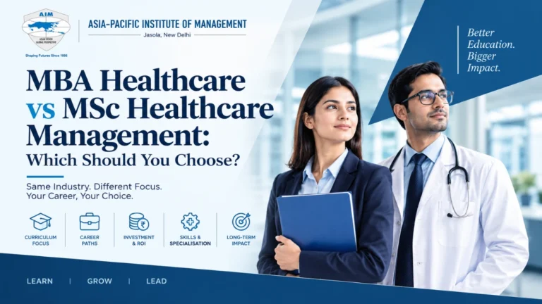 MBA Healthcare vs MSc Healthcare Management: Which Should You Choose?